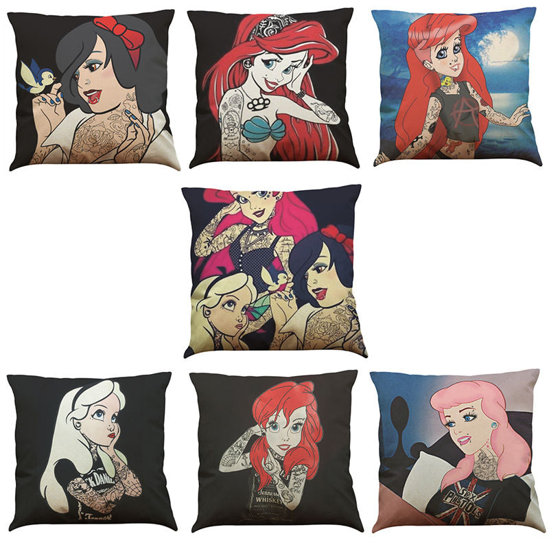 45cm*45cm Cushion cover Anime characters Alice linen/cotton  pillow case Home decorative pillow cover seat pillow case