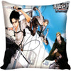 G0309 Custom Square Pillowcase Japanese Anime Attack on Titan Pillow Cover Zippered