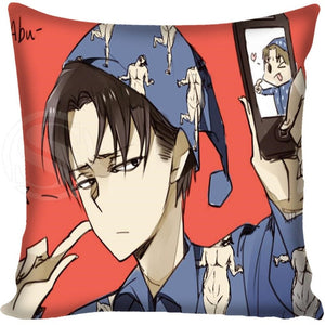 G0309 Custom Square Pillowcase Japanese Anime Attack on Titan Pillow Cover Zippered