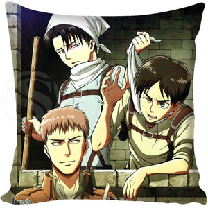 G0309 Custom Square Pillowcase Japanese Anime Attack on Titan Pillow Cover Zippered