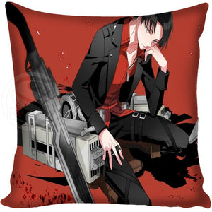 G0309 Custom Square Pillowcase Japanese Anime Attack on Titan Pillow Cover Zippered