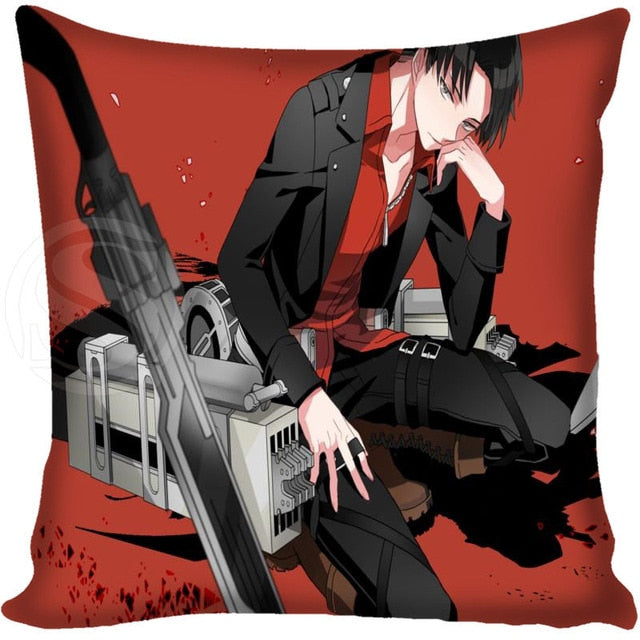 G0309 Custom Square Pillowcase Japanese Anime Attack on Titan Pillow Cover Zippered