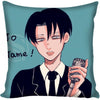 G0309 Custom Square Pillowcase Japanese Anime Attack on Titan Pillow Cover Zippered