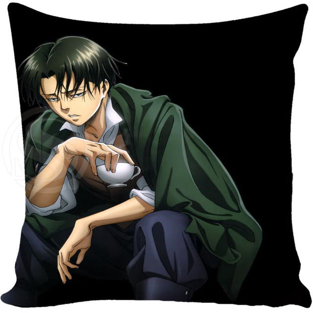 G0309 Custom Square Pillowcase Japanese Anime Attack on Titan Pillow Cover Zippered