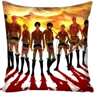 G0309 Custom Square Pillowcase Japanese Anime Attack on Titan Pillow Cover Zippered