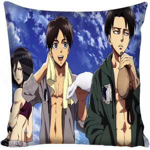 G0309 Custom Square Pillowcase Japanese Anime Attack on Titan Pillow Cover Zippered