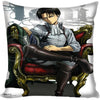G0309 Custom Square Pillowcase Japanese Anime Attack on Titan Pillow Cover Zippered