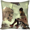 G0309 Custom Square Pillowcase Japanese Anime Attack on Titan Pillow Cover Zippered