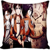 G0309 Custom Square Pillowcase Japanese Anime Attack on Titan Pillow Cover Zippered