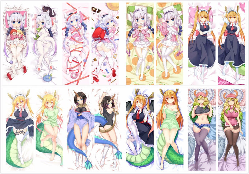 Hot Japanese Anime Miss Kobayashi's Dragon Maid Kanna Kamui Tohru Hugging Body Dakimakura Pillow Cover Case Otaku Drop Shipping