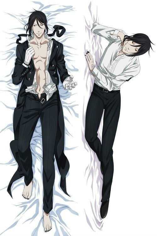 Japanese Anime Black Butler kuroshitsuji Sebastian Michaelis Ciel Hugging Body Pillow Cover Case Dakimakura Cosplay Covers