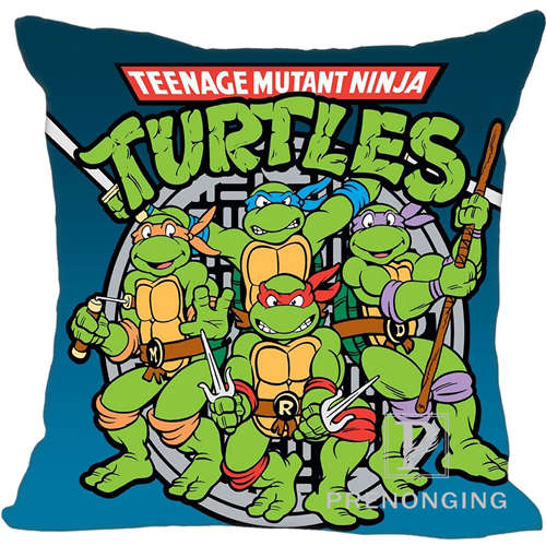 Custom Pillowcase Cover  Ninja Turtles Square Zipper Pillow Cover Print Your Pictures 20x20cm,35x35cm(one side) 171203#1-5