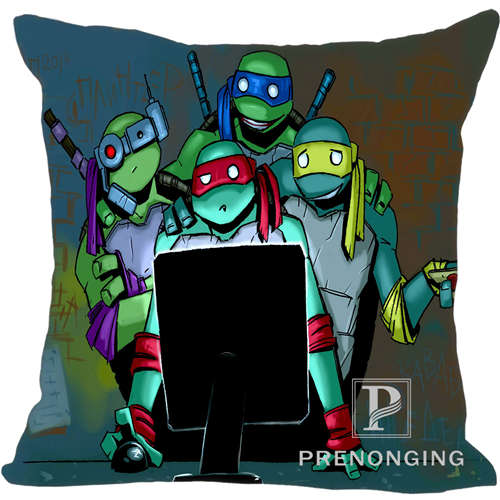 Custom Pillowcase Cover  Ninja Turtles Square Zipper Pillow Cover Print Your Pictures 20x20cm,35x35cm(one side) 171203#1-5