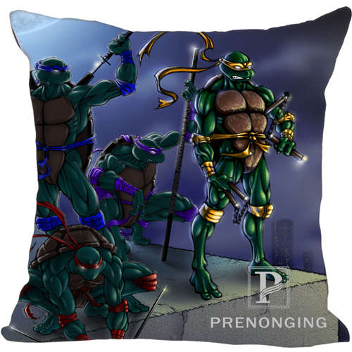 Custom Pillowcase Cover  Ninja Turtles Square Zipper Pillow Cover Print Your Pictures 20x20cm,35x35cm(one side) 171203#1-5