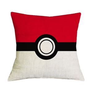 Customized Linen Cushion Cover Japanese Anime Pokemon Pikachu Figures Throw Pillowcase Home Decorative Sofa Car Seat Cushions