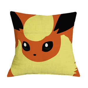 Customized Linen Cushion Cover Japanese Anime Pokemon Pikachu Figures Throw Pillowcase Home Decorative Sofa Car Seat Cushions