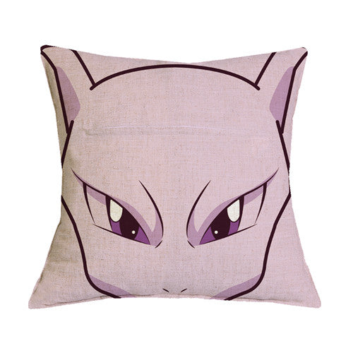 Customized Linen Cushion Cover Japanese Anime Pokemon Pikachu Figures Throw  Pillowcase Home Decorative Sofa Car Seat Cushions