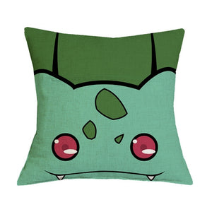 Customized Linen Cushion Cover Japanese Anime Pokemon Pikachu Figures Throw Pillowcase Home Decorative Sofa Car Seat Cushions