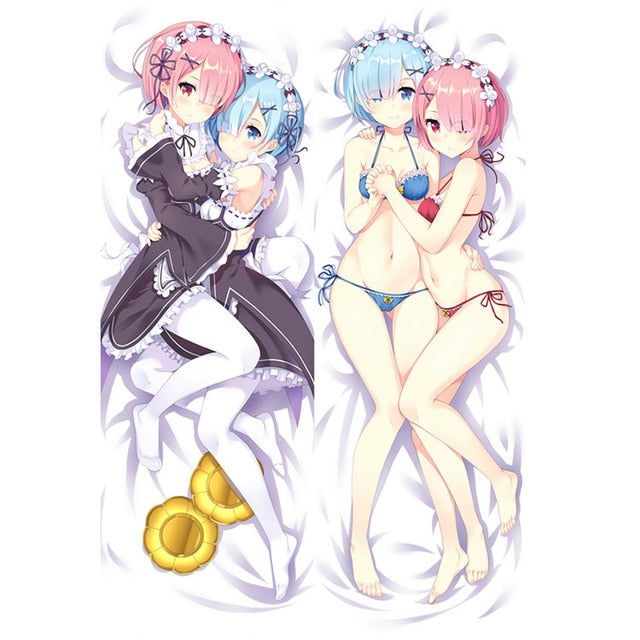 Re:Zero Starting Life in Another World Emilia rem ram anime dakimakura hugging pillow case re zero