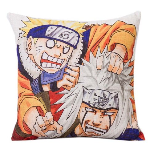 Fashion Japanese Anime Naruto Series Customized Cushion Cover 45*45 CM funda cojin coussin For Sofa Chair Linen Pillow Cases