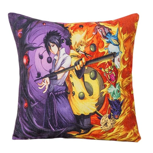 Fashion Japanese Anime Naruto Series Customized Cushion Cover 45*45 CM funda cojin coussin For Sofa Chair Linen Pillow Cases