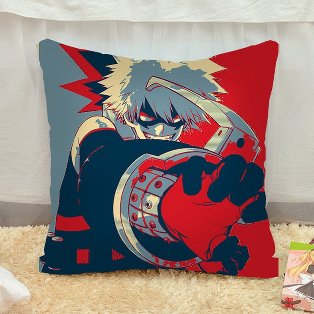 OHCOMICS 16" Anime My Hero Academia All Might Midoriya Cool Red Waist Peach Skin Cushion Pillow Case Cover Home Costume Decor