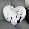 Bungo Stray Dogs Heart Shape Pillow Cover Custom zipper Pillowcase Just Cover No Core Size 41x36cm,47x42cm