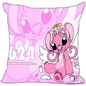 Custom Decorative Pillowcase Lilo and Stitch Square Zippered Pillow Cover 35X35,40x40,45x45cm(One Side)180527-21-17