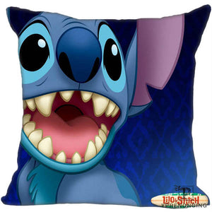 Custom Decorative Pillowcase Lilo and Stitch Square Zippered Pillow Cover 35X35,40x40,45x45cm(One Side)180527-21-17