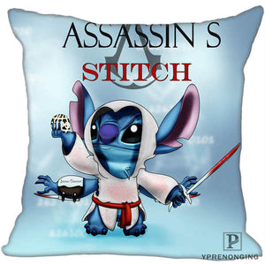 Custom Decorative Pillowcase Lilo and Stitch Square Zippered Pillow Cover 35X35,40x40,45x45cm(One Side)180527-21-17