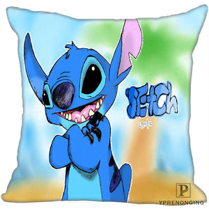 Custom Decorative Pillowcase Lilo and Stitch Square Zippered Pillow Cover 35X35,40x40,45x45cm(One Side)180527-21-17