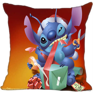 Custom Decorative Pillowcase Lilo and Stitch Square Zippered Pillow Cover 35X35,40x40,45x45cm(One Side)180527-21-17