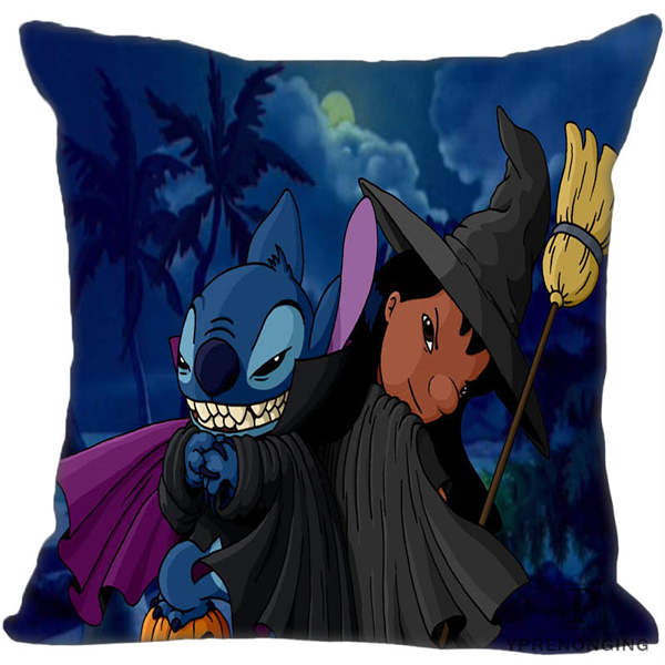 Custom Decorative Pillowcase Lilo and Stitch Square Zippered Pillow Cover 35X35,40x40,45x45cm(One Side)180527-21-17