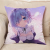 Square Pillowcase Anime ZERO Starting Life in Another World Home Decorative Pillow Case Custom Gift For Pillow Cover two sides