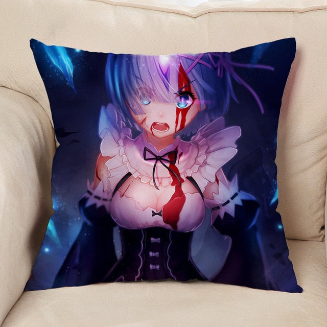 Square Pillowcase Anime ZERO Starting Life in Another World Home Decorative Pillow Case Custom Gift For Pillow Cover two sides