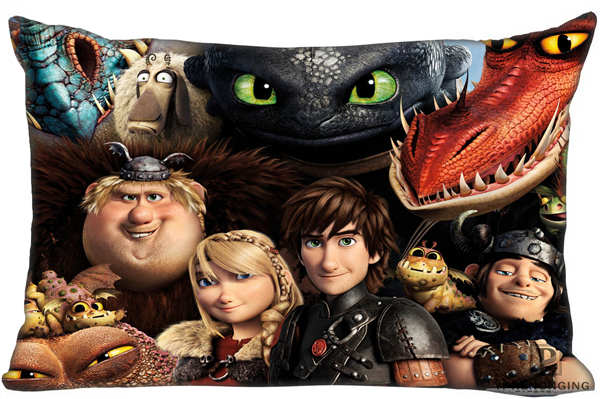 Best Custom Pillow Case How To Train Your Dragon Rectangle Pillowcases zipper 35x45,40x60cm (One Side Print)180516-01