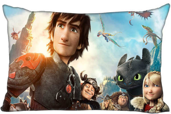 Best Custom Pillow Case How To Train Your Dragon Rectangle Pillowcases zipper 35x45,40x60cm (One Side Print)180516-01