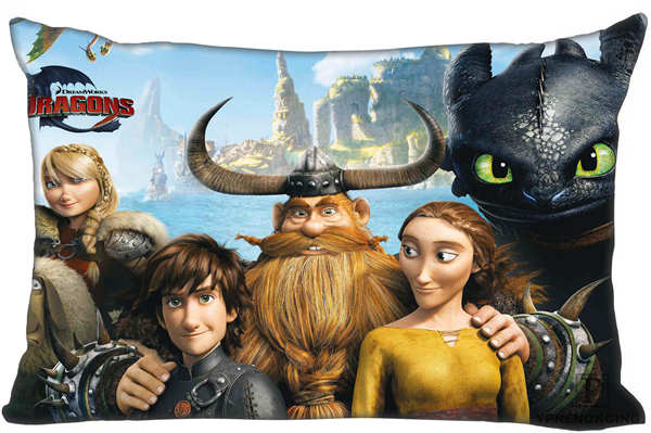 Best Custom Pillow Case How To Train Your Dragon Rectangle Pillowcases zipper 35x45,40x60cm (One Side Print)180516-01