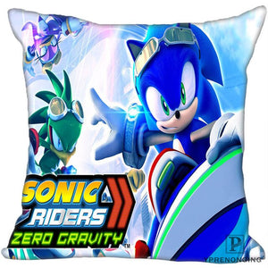 Custom Sonic the Hedgehog Game Square Pillowcase Custom Zippered Pillow Cover Case 35X35,40x40,45x45cm(One Side)180522-02-226