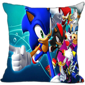 Custom Sonic the Hedgehog Game Square Pillowcase Custom Zippered Pillow Cover Case 35X35,40x40,45x45cm(One Side)180522-02-226