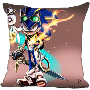 Custom Sonic the Hedgehog Game Square Pillowcase Custom Zippered Pillow Cover Case 35X35,40x40,45x45cm(One Side)180522-02-226