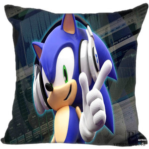 Custom Sonic the Hedgehog Game Square Pillowcase Custom Zippered Pillow Cover Case 35X35,40x40,45x45cm(One Side)180522-02-226