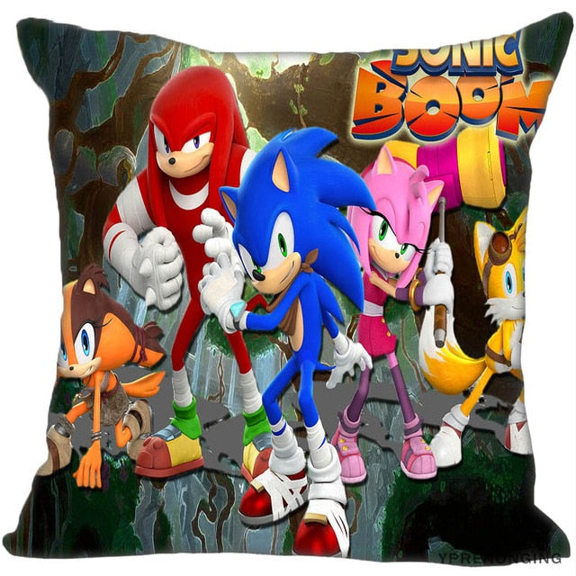 Custom Sonic the Hedgehog Game Square Pillowcase Custom Zippered Pillow Cover Case 35X35,40x40,45x45cm(One Side)180522-02-226