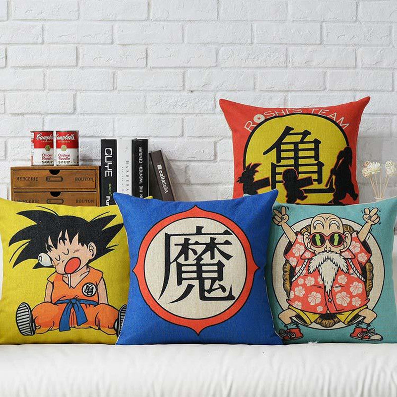 Japanese Anime Dragon Ball Printed Cushion Cover Home Decorative Pillow Case Cojines Decorativos Para Sofa Pillow Cover Almofada