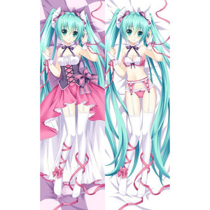 Amellor Life-sized Japanese Anime Pillowcase Hatsune Miku Pillow Cover 3D Double-sided Bedding Body Hugging pillowcase gitfs