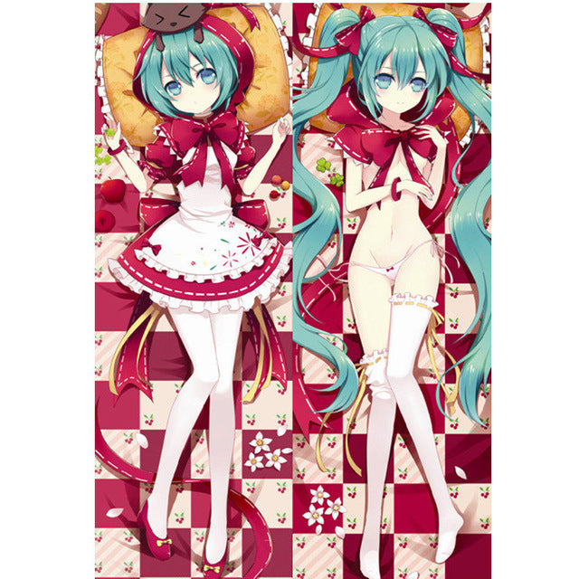 Amellor Life-sized Japanese Anime Pillowcase Hatsune Miku Pillow Cover 3D Double-sided Bedding Body Hugging pillowcase gitfs