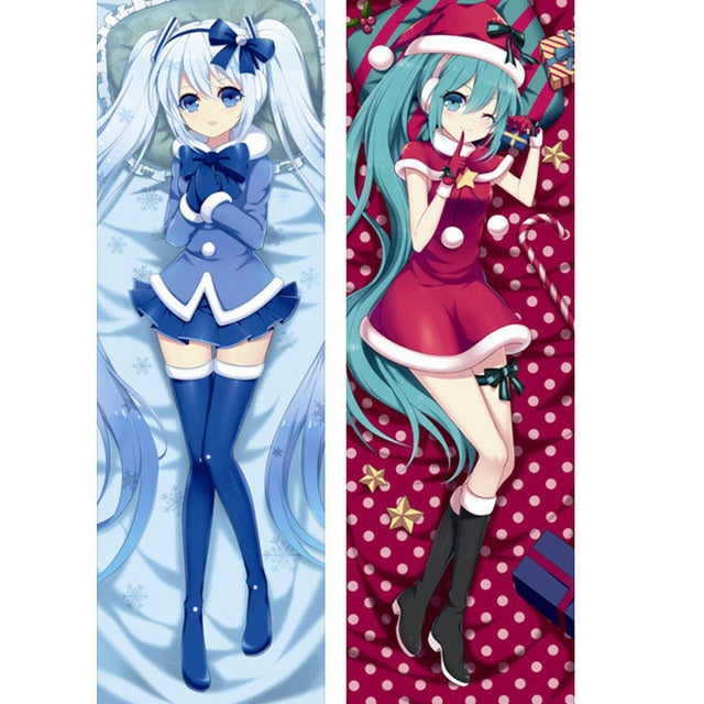 Amellor Life-sized Japanese Anime Pillowcase Hatsune Miku Pillow Cover 3D Double-sided Bedding Body Hugging pillowcase gitfs