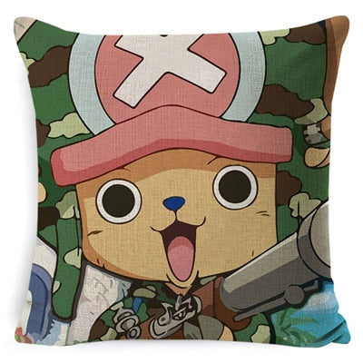 Fokusent Anime Linen One Piece Wanted Printed Throw Pillow Cover Covers Home Hotel Pillow Case 45x45cm 2018 New Arrival