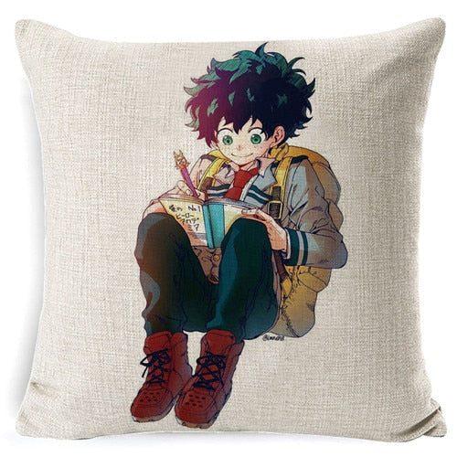 PEIYUAN Anime My Hero Academia All Might Midoriya Cool Red Waist Peach Skin Cushion Pillow Case Cover Home Costume Decor Supply