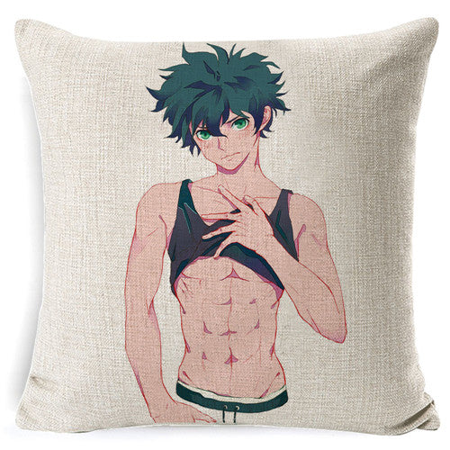 PEIYUAN Anime My Hero Academia All Might Midoriya Cool Red Waist Peach Skin Cushion Pillow Case Cover Home Costume Decor Supply